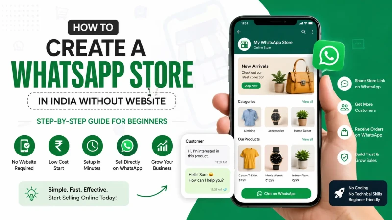 how to create whatsapp store in India