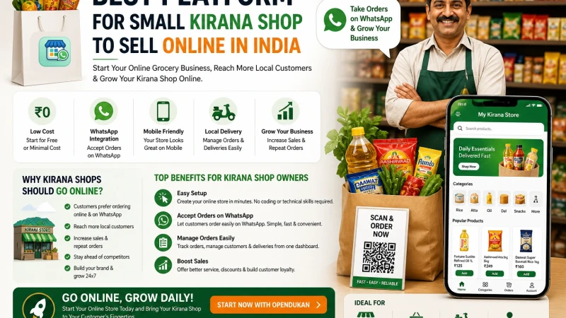 Best Platform for Small Kirana Shop to Sell Online in India